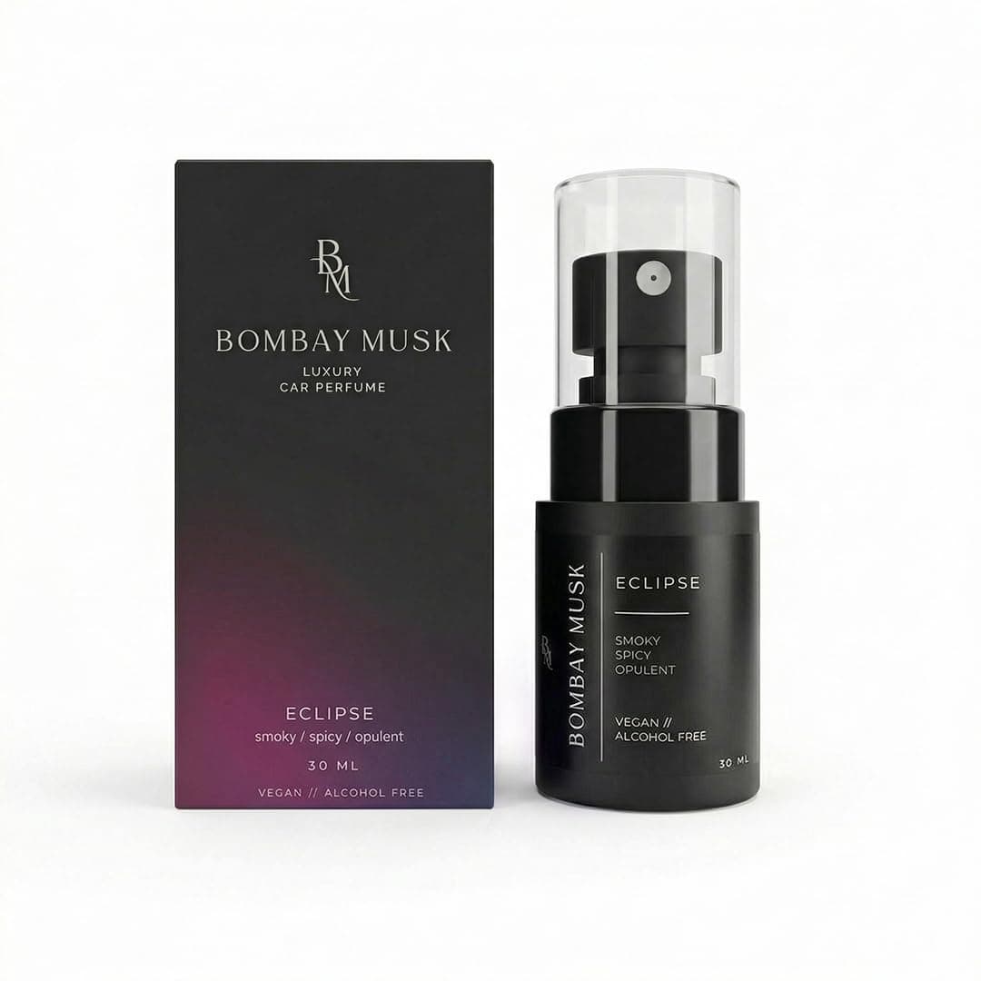 Bombay Musk Eclipse Luxury Car Perfume | Long Lasting Car Fragrance & Car Freshener | Alcohol Free & Plant Based | 60+ Days | 200+ Sprays | Perfume for Car
