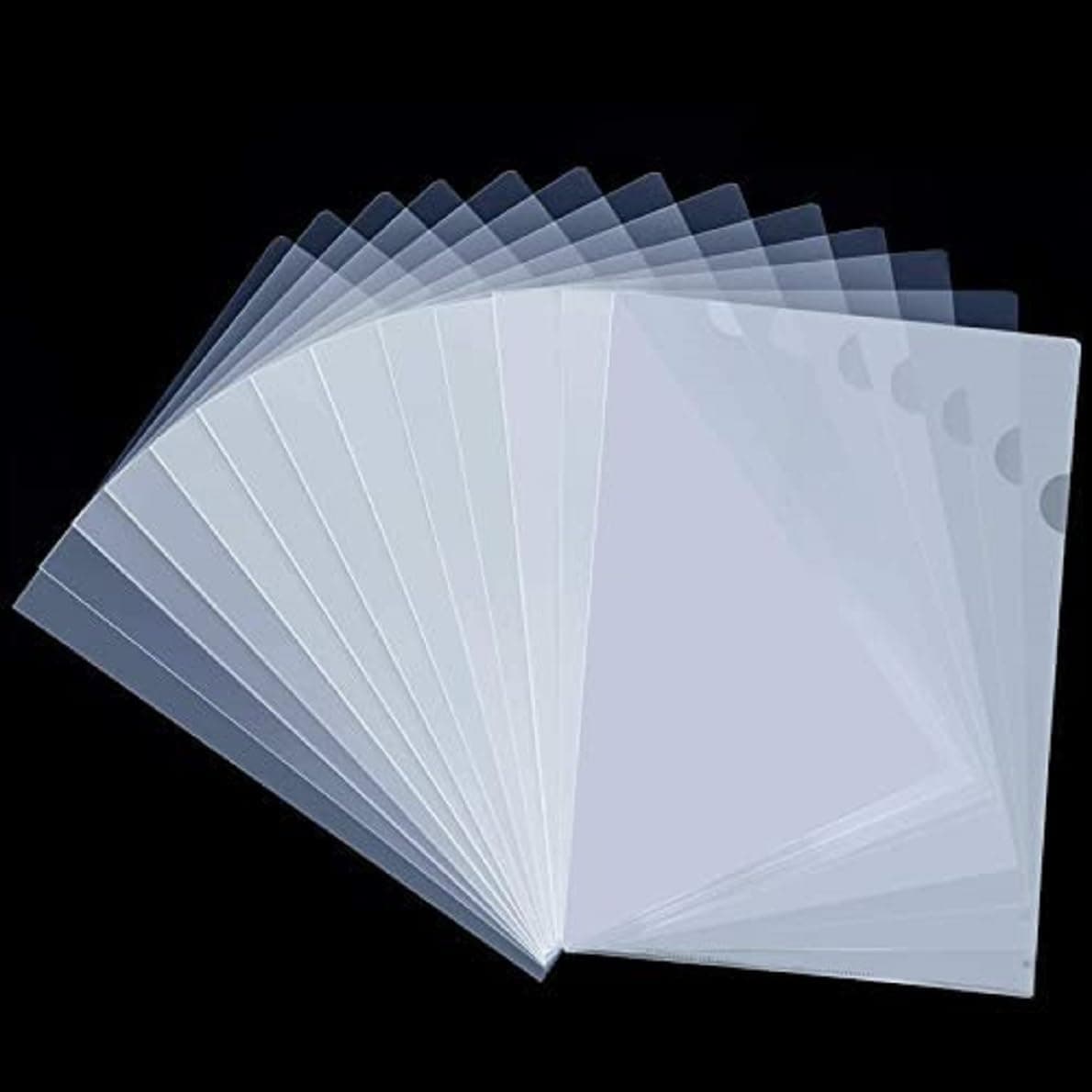SPS A4 Size Transparent L-Folder Files Document Organizer, Durable & Clear Plastic, Pack of 20
