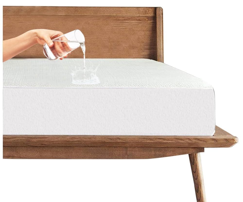 Trance Cotton Feel Terry Ultra Soft Waterproof Mattress Protector | Breathable - Hypoallergenic Mattress Cover (78x66 inch | 6.5x5.5 feet, White - Pack of 1)