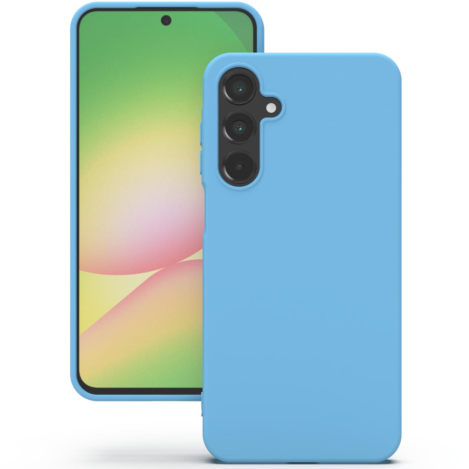 YATWIN Silicone Back Case for Samsung Galaxy A56, Soft-Touch Phone Back Cover for Samsung Galaxy A56 - Sky Blue