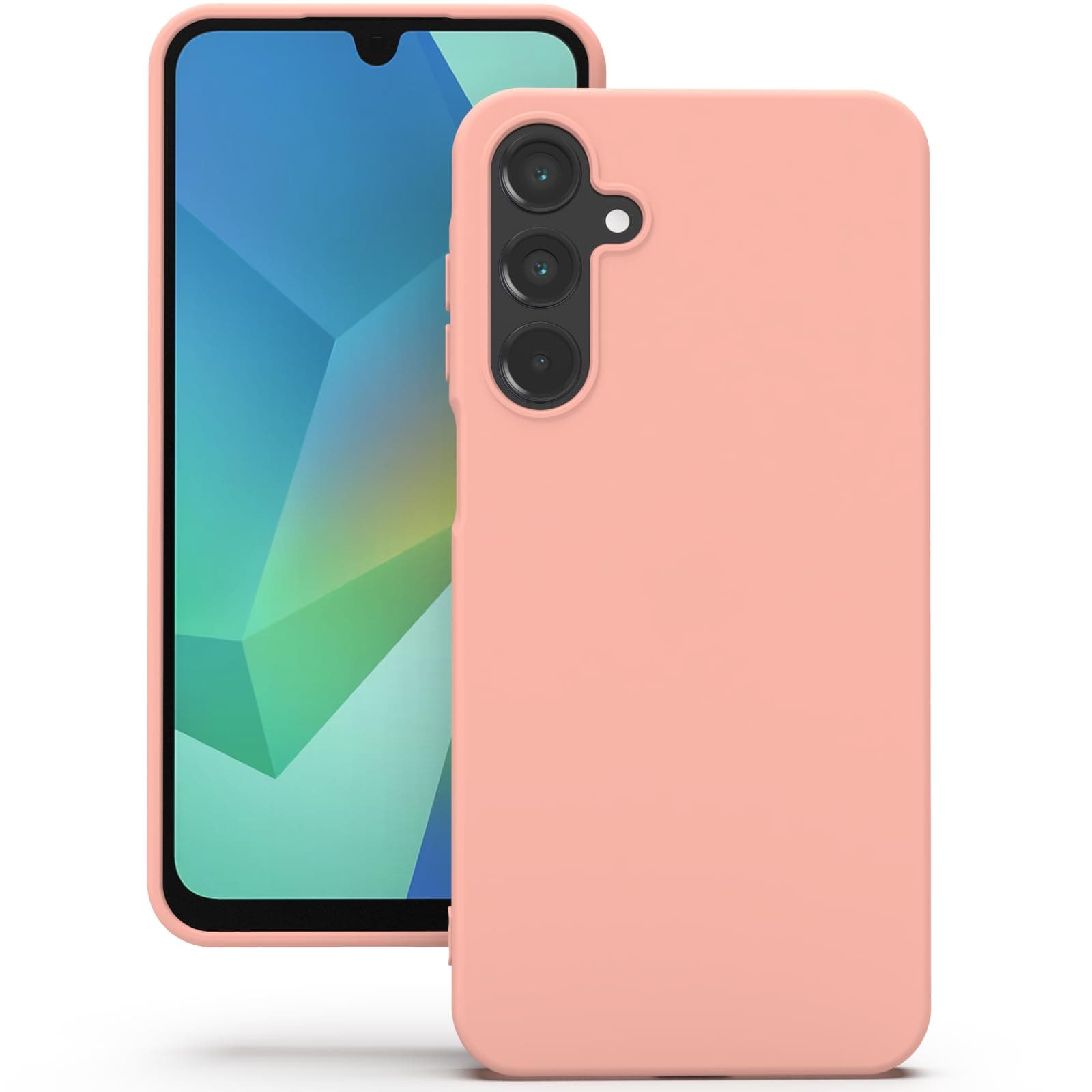 YATWIN Silicone Back Case for Samsung Galaxy A16, Soft-Touch Phone Back Cover for Samsung Galaxy A16 - Pink