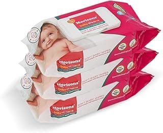 Morisons Baby Dreams Soft Baby Wipes With Lid - 72s Pack of 3| Dermatologically tested for baby's gentle skin | Goodness of Aloe Extract & Vitamin E | pH 5.5 | 97.5% Water Wipes | Mositurises & Protects Skin |Alcohol & Paraben Free | 216 Wipes
