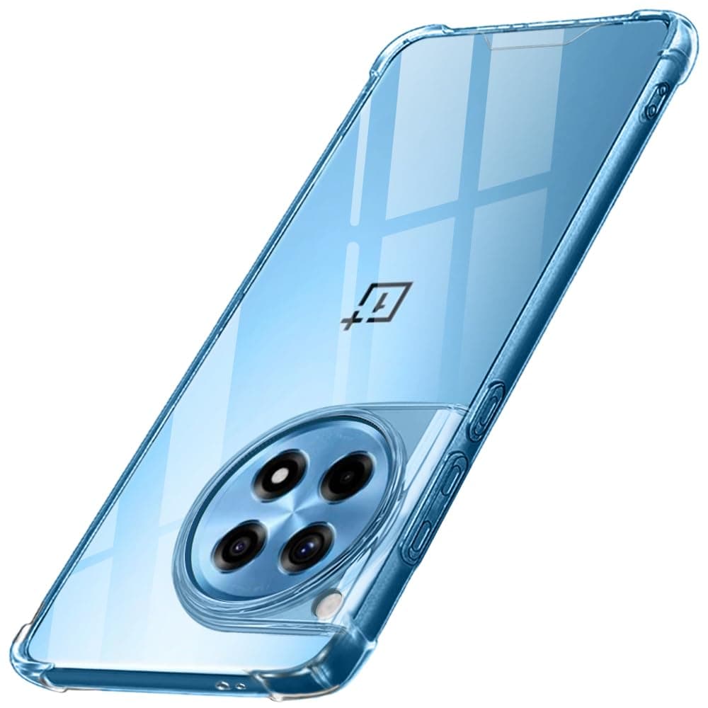 TheGiftKart Crystal Clear Back Cover Case for OnePlus 12R 5G | Shock Proof 360° Protection | Hard Clear Back Cover Case for OnePlus 12R 5G (PC & TPU, Transparent Bumper)