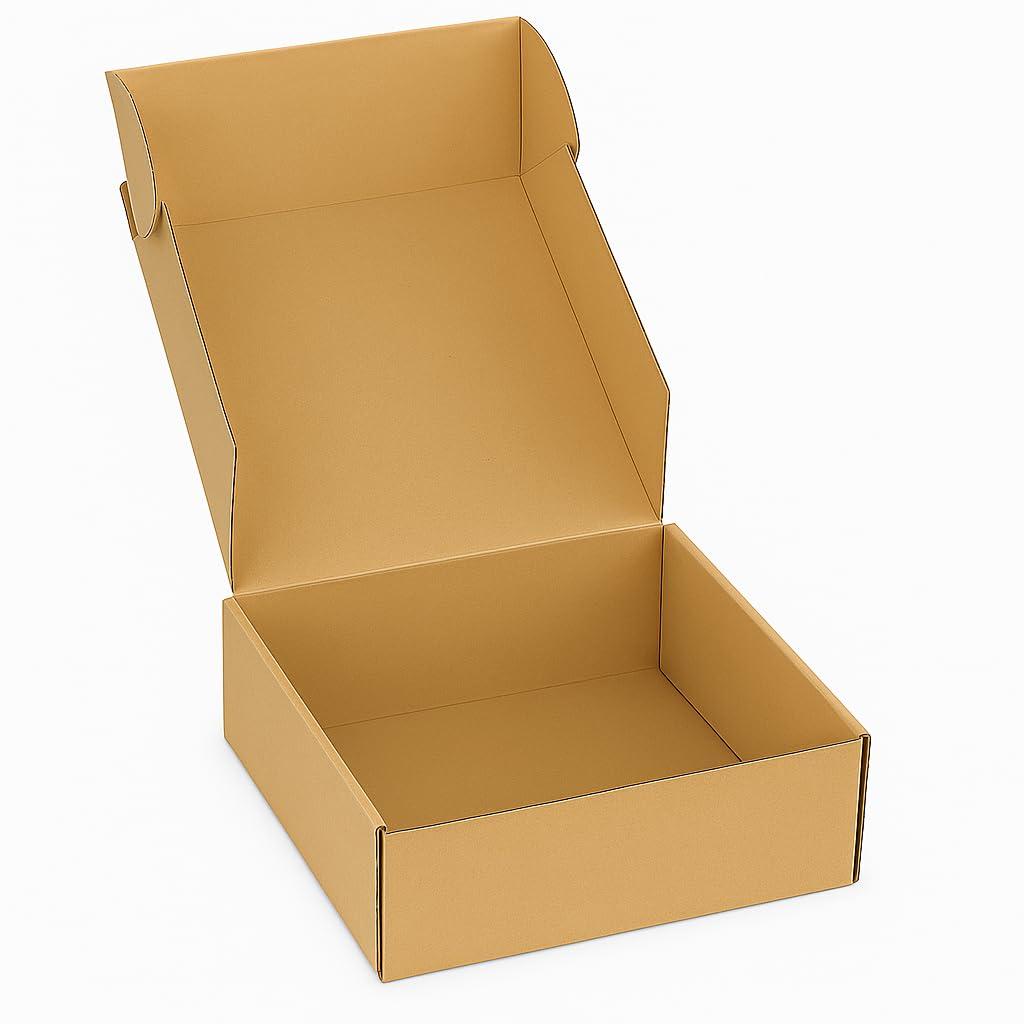 BonKaso Brown Flap Corrugated Boxes | 5x5x2 Inches | Pack of 50 | Eco-Friendly & Recyclable