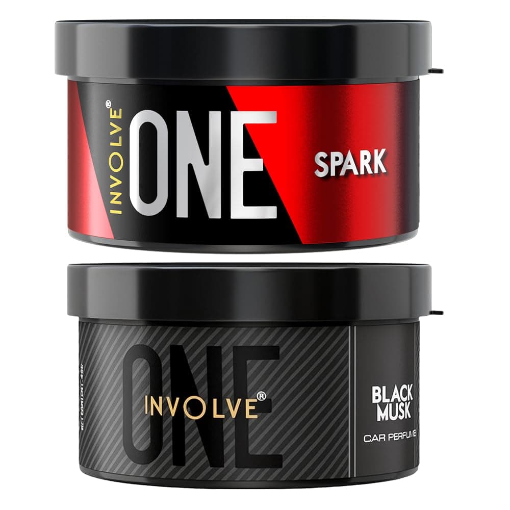 Involve One Spark & Black Musk Car Perfume Combo | Strong Fiber Car Air Freshener | Long Lasting Fragrance | Car Perfumes Luxury | Car Fresheners Long Lasting | Car Accessories 2026