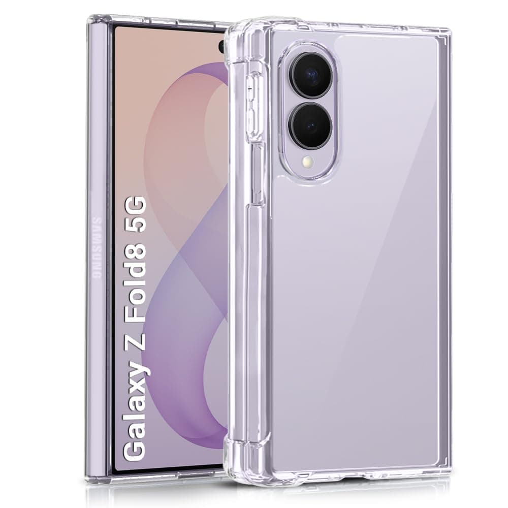 TheGiftKart Crystal Clear Back Cover Case for Samsung Galaxy Z Fold 8 5G | 360 Degree Protection | Shock Proof Design | Hard Back Cover Case for Samsung Z Fold8 5G (PC & TPU, Transparent Bumper)