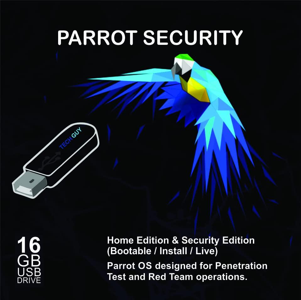 TechGuy4u Parrot Security OS 64-bit Live/Install 16 GB | Penetration Testing+ for PC