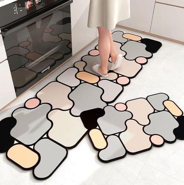 SKVM Water Absorbent mat for Bathroom Kitchen Floor Door Entrance Anti Slip Floor Foot Anti Skid Bathroom Shower mat (Design 20)