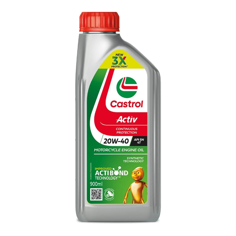Castrol Activ 4T 20W-40 Engine Oil for Bikes 0.9L