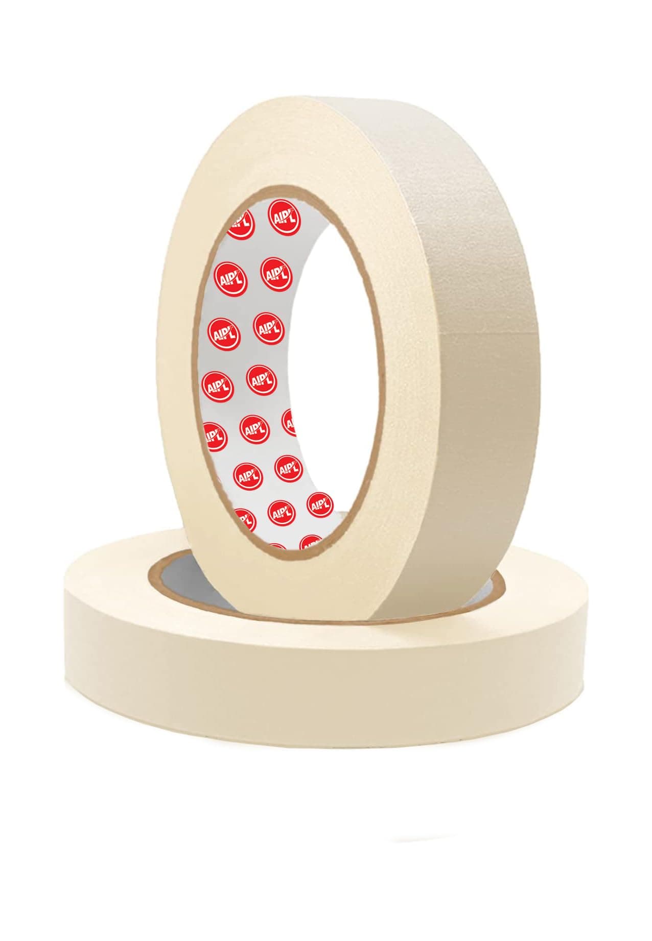 AIPL Masking Tape - 20 Meter Length 24MM / 1" Inch - 2 Rolls Per Pack - Easy Tear Tape Best for Carpenter Labelling Painting and leaves no residue after a peel.