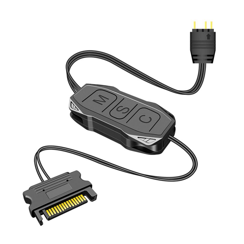 Verilux ARGB Controller 5V 3Pin RGB Controller for PC, Built-in Light