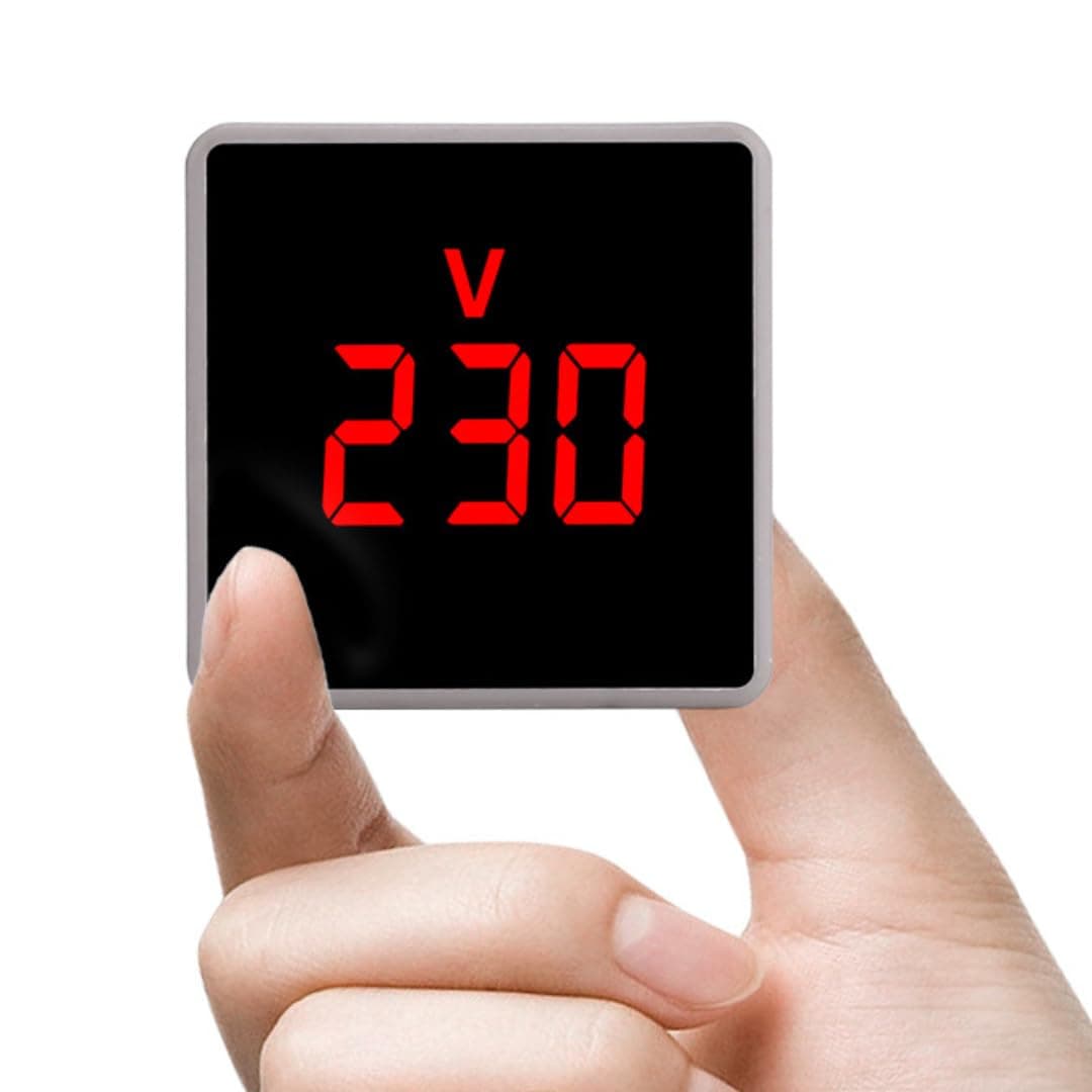 Blackt Electrotech (BT71PL) Plugin Digital Voltmeter Panel Meter LCD AC Voltmeter Volt Tester Small Size (1), White