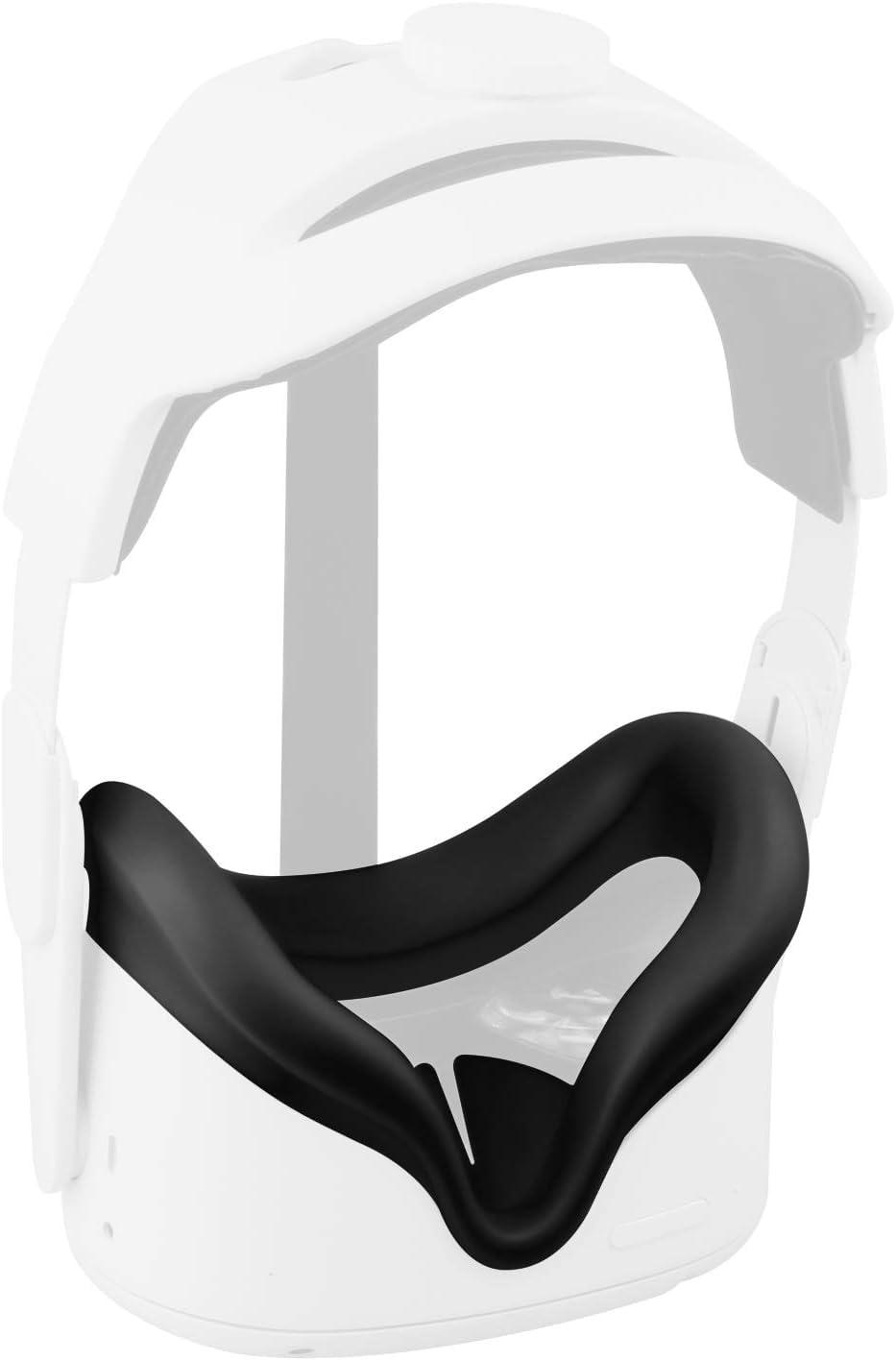 New World VR Silicone Face Cover for Quest 2, Sweat-Proof Lightproof Non-Slip Washable Replacement Face Pads for Quest 2 Accessories