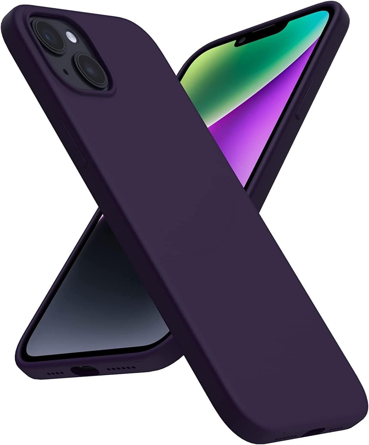 DIZORO® Silicone Back Case for iPhone 14 Plus, Soft-Touch Phone Microfiber Silicone Back Cover for iPhone 14 Plus-Deep