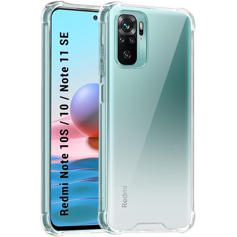TheGiftKart Crystal Clear Back Cover Case for Mi Redmi Note 10s / 10 / Note 11 SE | 360 Degree Protection | Shock Proof Design | Back Cover for Mi Note 10s / 10 / Note 11 SE (PC, Transparent Bumper)