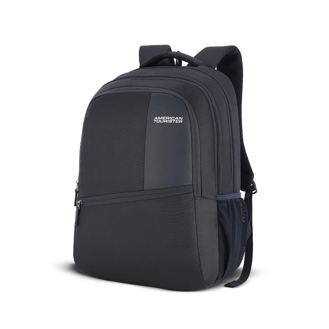 American Tourister Valex | 28L Backpack | 17" Laptop Bag | 2 Compartments | College & Office Backpack for Men and Women | Blue | 1 Year Global Warranty