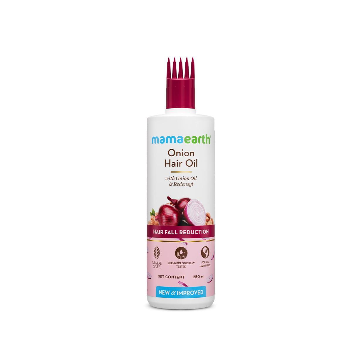 Mamaearth Onion Hair Oil for Men & Women with Onion & Redensyl for Hair Fall Control, Hair Growth Oil for Hair Fall - 250ml