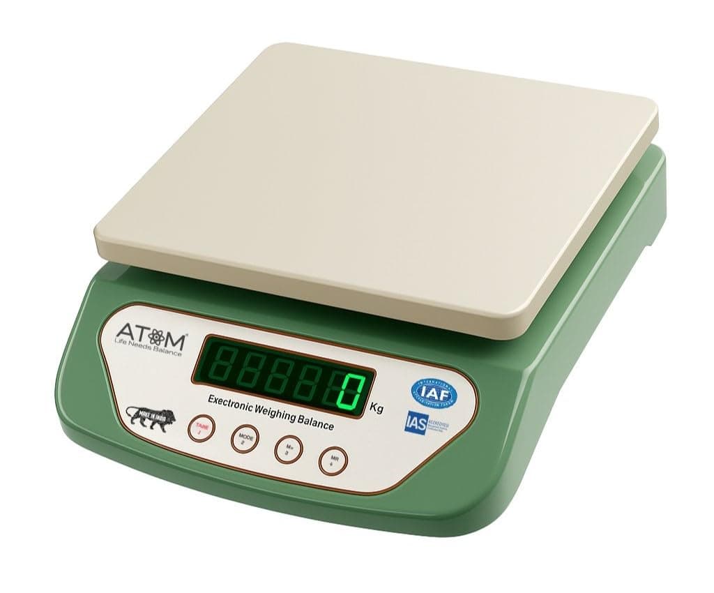 ATOM ALISTON K1 Series Digital Kitchen Weighing Scale 30 kg, Electronic Weight Machine with LCD Display for Baking, Cooking, Food & Diet, Atom A 225 IND.