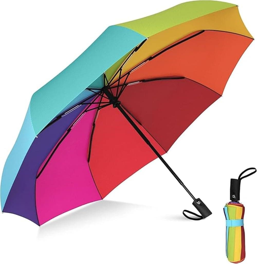 TEKCOOL Umbrella, UV Big Size Umbrella for Sun Protection Rain Windproof Strong Large 3 Fold for Men Women Kids Boys Girls Perfect & Stylish Windproof & Compact?.