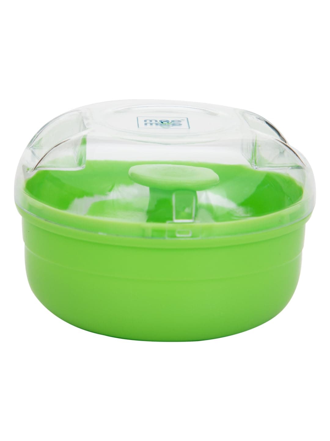 Mee Mee Soft Feel Baby Powder Puff - BPA Free, Green Color, Includes Storage Container (Single Pack)