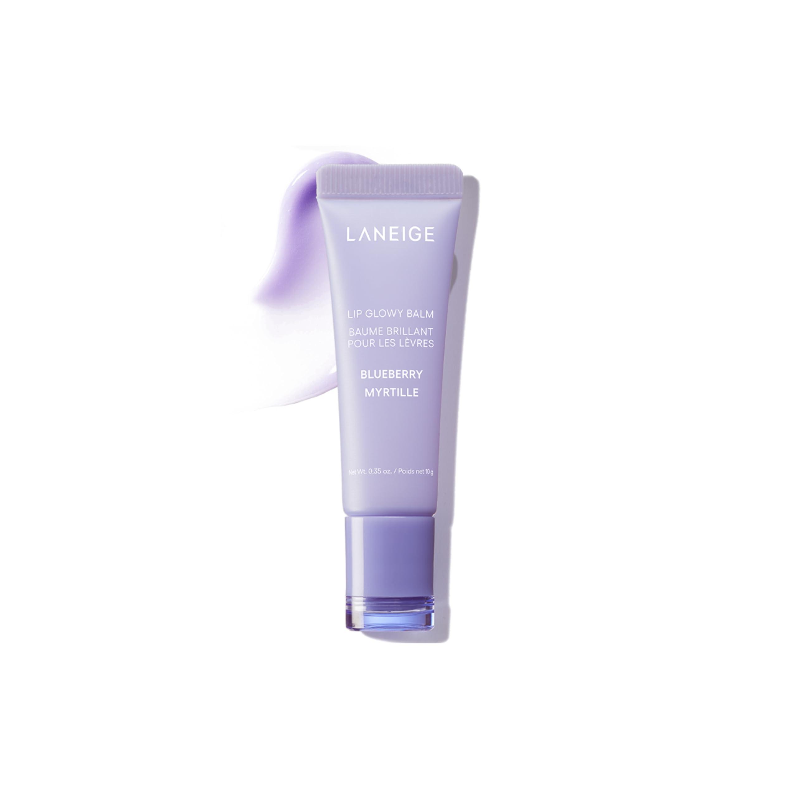 Laneige Lip Glowy Balm | Moisturizing Lip Treatment with Vitamin C + Shea Butter for Soft, Smooth and Glowing Lips | Korean Lip Balm For Dry Chapped Lips |Intense Hydration| BlueBerry |10Gm