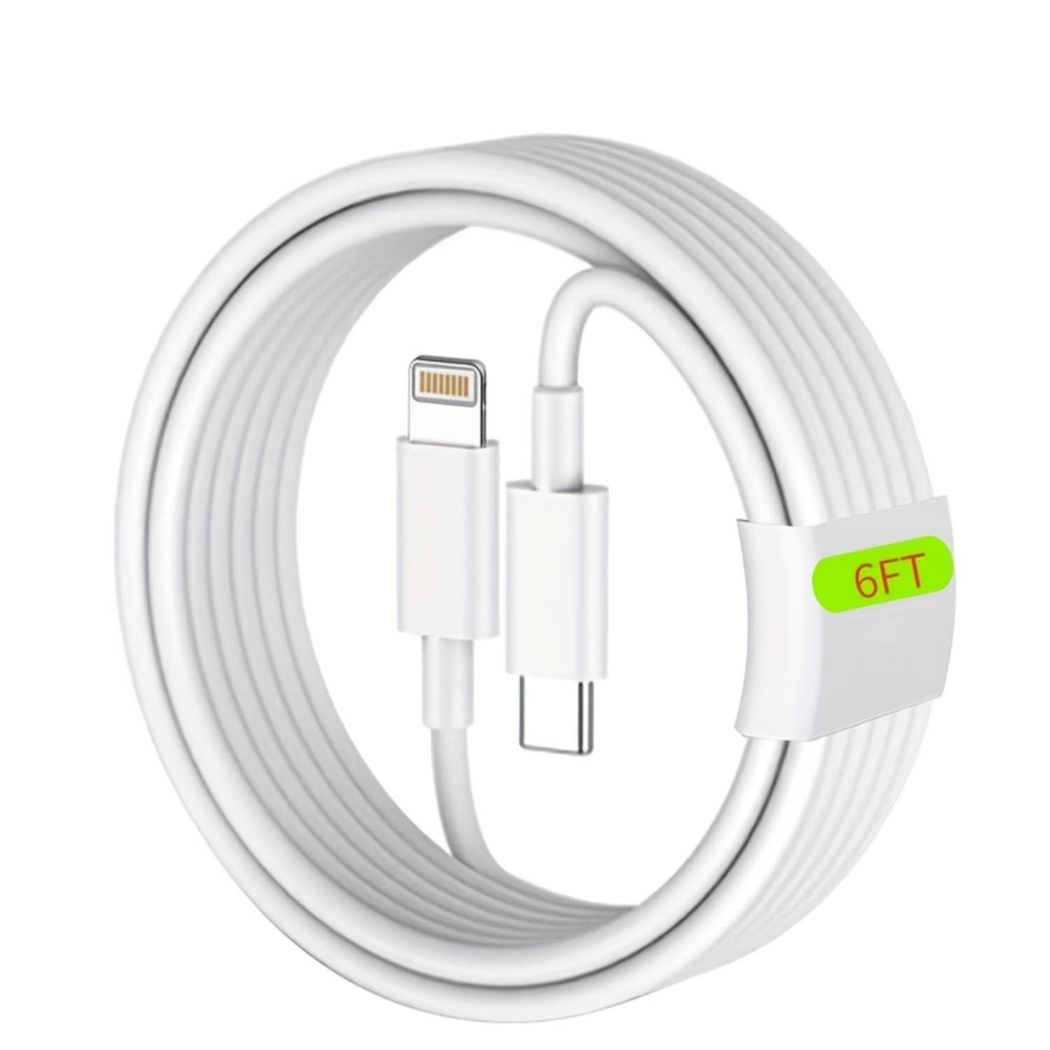APFEN® 6 Feet Type C to Lightning Fast Charging Cable Compatible with iPhone 14/14 Pro/ 14 Pro Max/ 13/13 Pro/ 13 Pro Max/ 12/11/XR/XS/X/8 Series.
