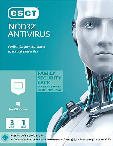 ESET NOD32 Antivirus Family Security Pack ( 3 User, 1 Year ) (Email Delivery in 2 Hours - No CD)