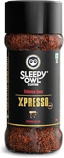 Sleepy Owl 100g Intense Java Xpresso Coffee | Strong Blend Instant Coffee | Makes 50 Cups | Dark Roasted To Perfection | Intense, Bold And Strong Flavour | Have It With Milk Or Without