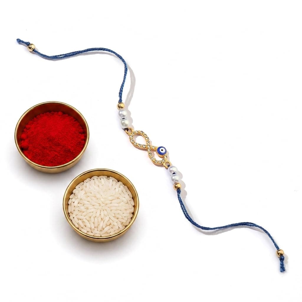 Salty Rakhi for Brother & Bhaiya Bhabhi | Wrist Band Gift Pack for Sister, Bro, Bhaiya and Bhabhi | Bracelet for Men, Women | Fancy Jewellery Combo Gifts | Gift for Rakshabandhan | Traditional Rakhi Gift