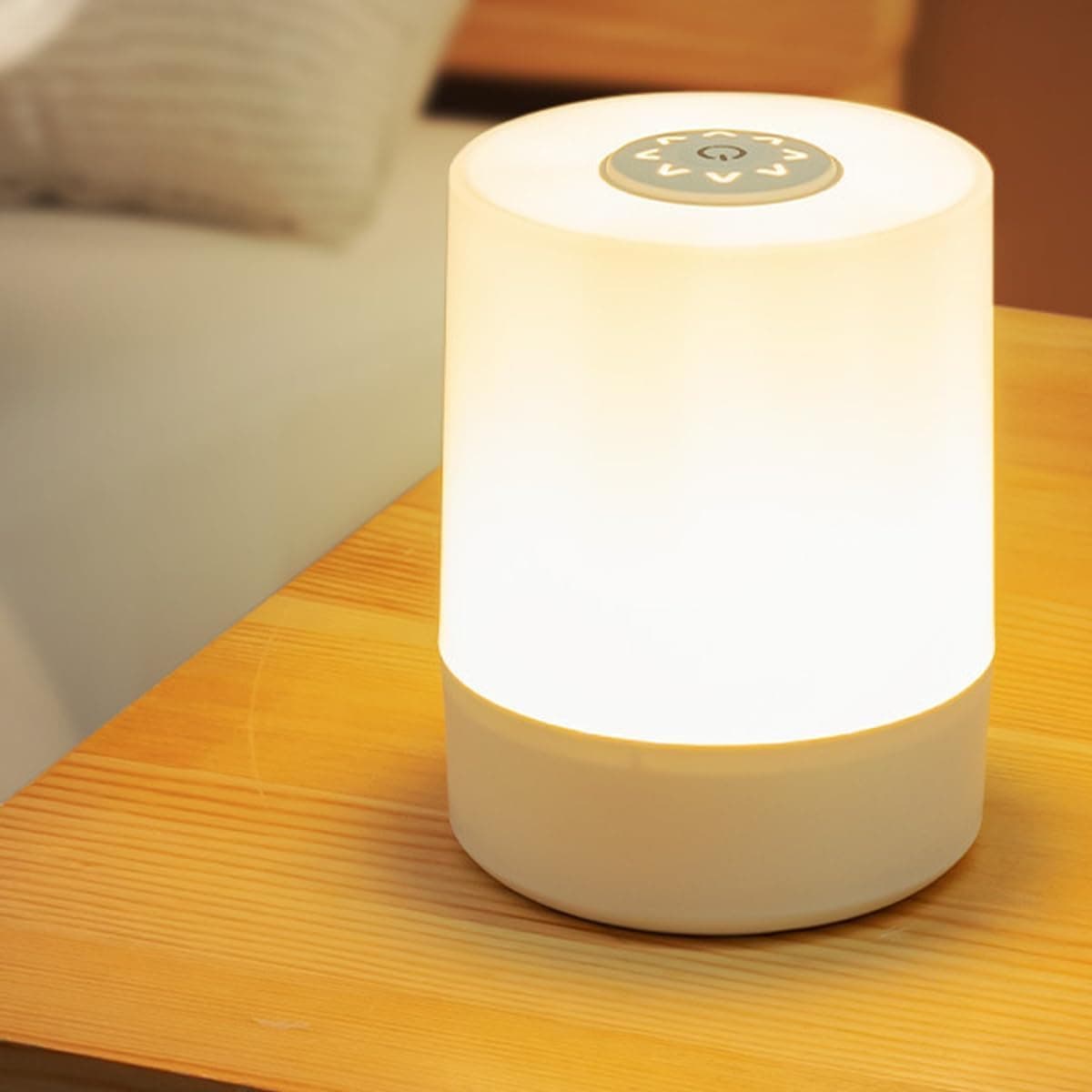 Desidiya Touch Control LED Touch Bedside Night Light,Changing Dimmable Light for Kids,3 Colors LED Lamp with Warm White Lights,USB Rechargeable, Bedside Night Light, Soft Eye Caring