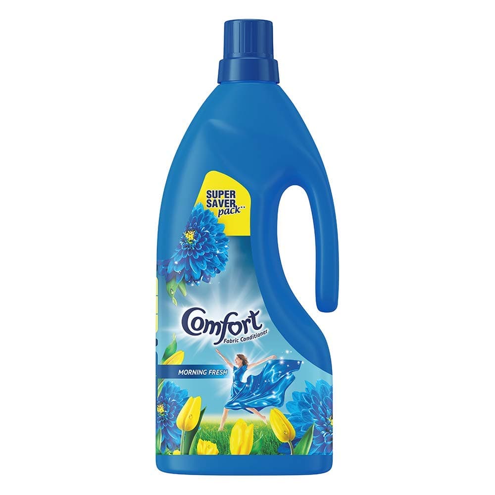 Comfort Morning Fresh Fabric Conditioner 1.6 L|| After Wash Liquid Fabric Softener (Super Saver Offer Pack) - Softness|| Shine & Long Lasting Freshness