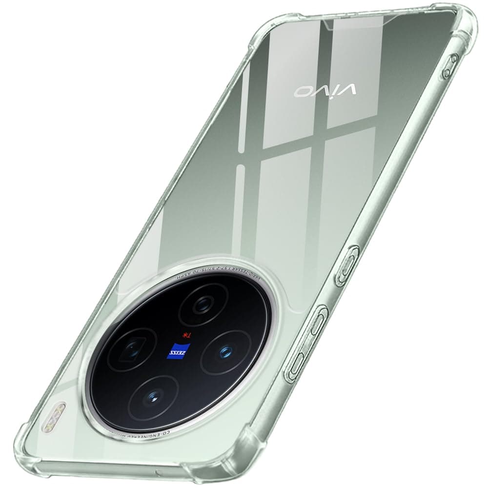 TheGiftKart Crystal Clear Back Cover Case for ‎Vivo X200 5G | 360 Degree Protection | Shock Proof Design | Transparent Back Cover Case for ‎Vivo X200 5G (PC & TPU, Transparent Bumper)