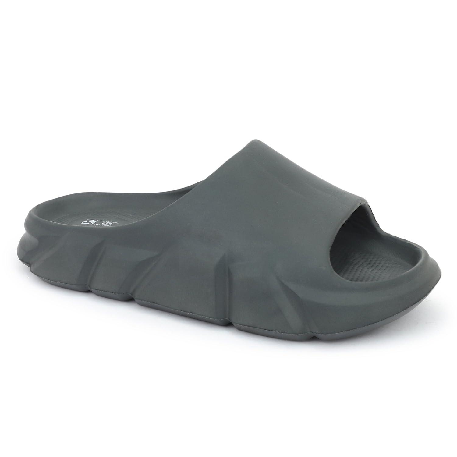 Hygear Men's GE-1022 Dark Grey Comfortable & Stylish Slip-On Slider UK/India-10