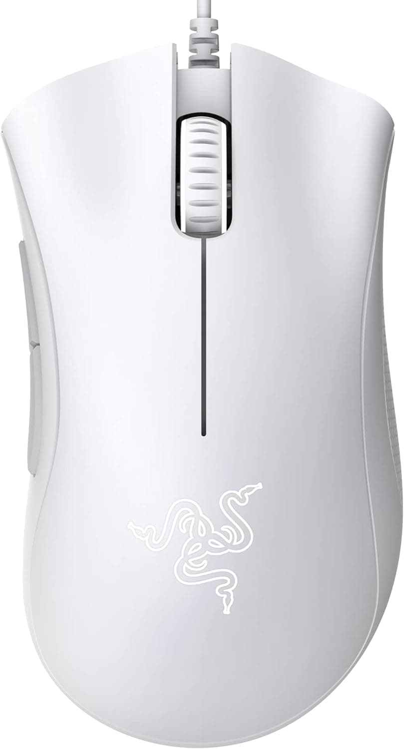 Razer DeathAdder Essential White Edition - 6400 DPI Ergonomic Wired Gaming Mouse - RZ01-03850200-R3M1