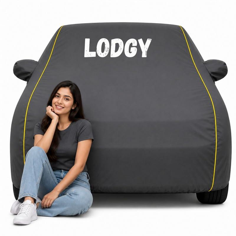 Perfect Grey 100% Waterproof Lodgy Car Cover for Dust & Rain, Compatible with All Models of Lodgy Car Body Cover, Comes with Bird Droppings, Scratch, UV and Paint Protection
