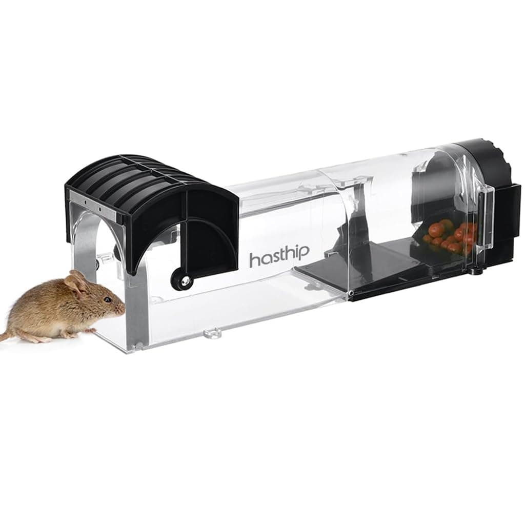 HASTHIP® Rat Trap Cage for House Garden Patio, 32 cm Humane Mouse Trap