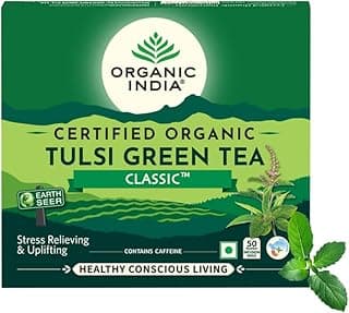 ORGANIC INDIA Tulsi Green Classic Tea 50 Tea bags