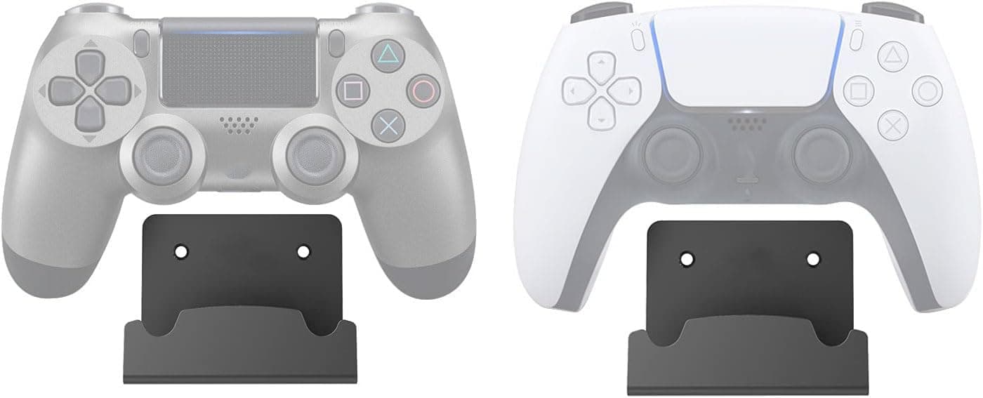 Gadget Gear Wall Mount made for PS5 / PS4 Controller (DualShock 4 / DualSense), Custom Design,Screw-Free Application (2Pcs)