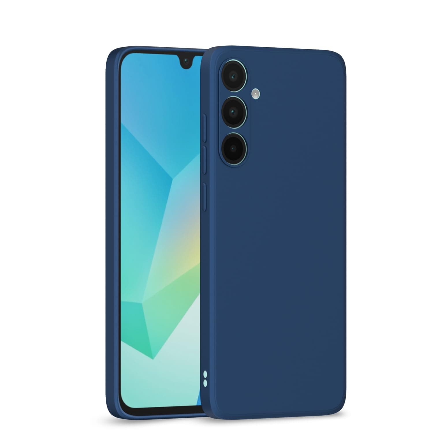 Pikkme Back Cover for Samsung Galaxy A56 5G | Slim Soft Matte Silicone Cover with Camera Protection & Shockproof Bumper Case (Blue)