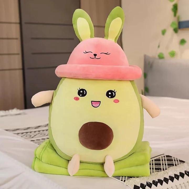 Storescent Soft Toys for Kids - Stuffed Animal Plush Toy for Boys & Girls | Doll Plushie Toy - Avocado with Cap 35 Cm