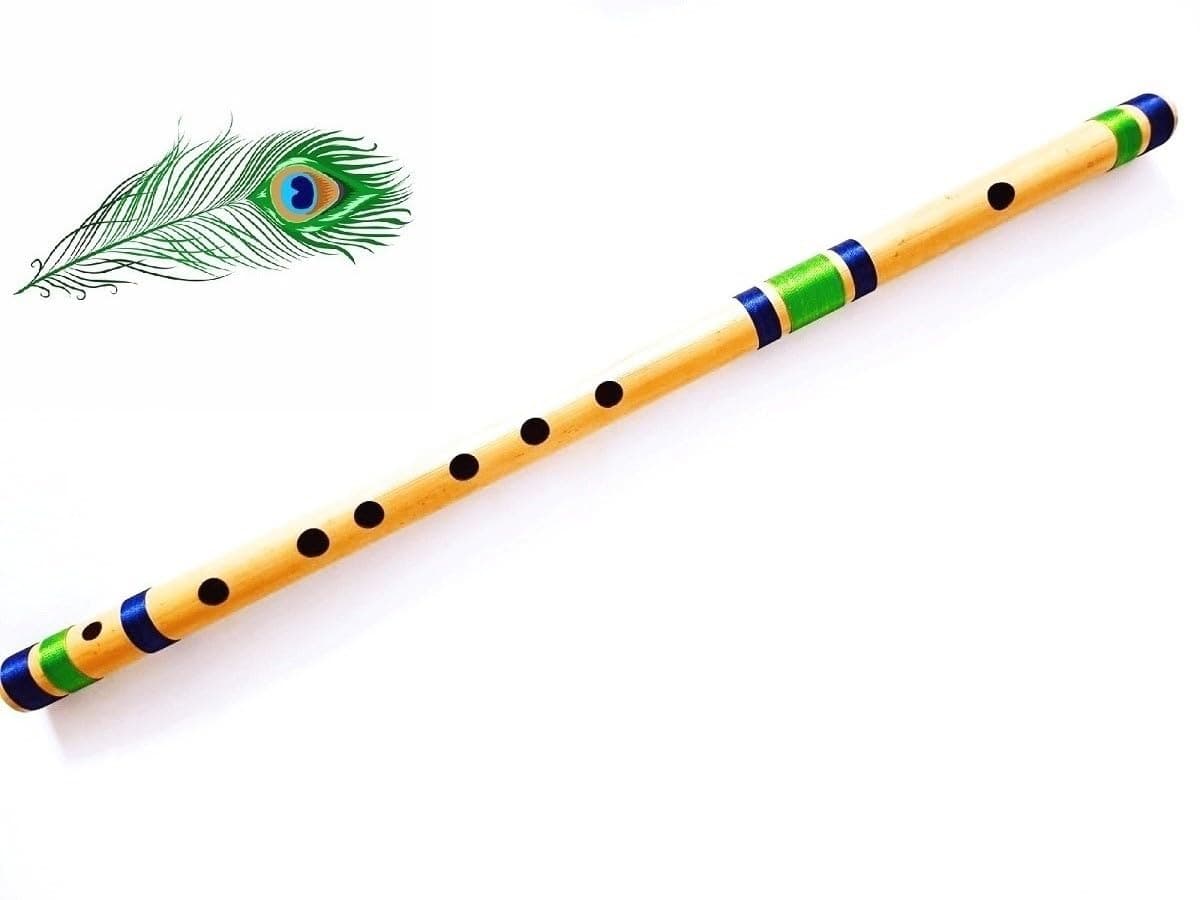 IBDA Bamboo Flute | C Natural Medium Scale | for Professional/Beginner Basuri | 19 inch Bamboo Bansuri |