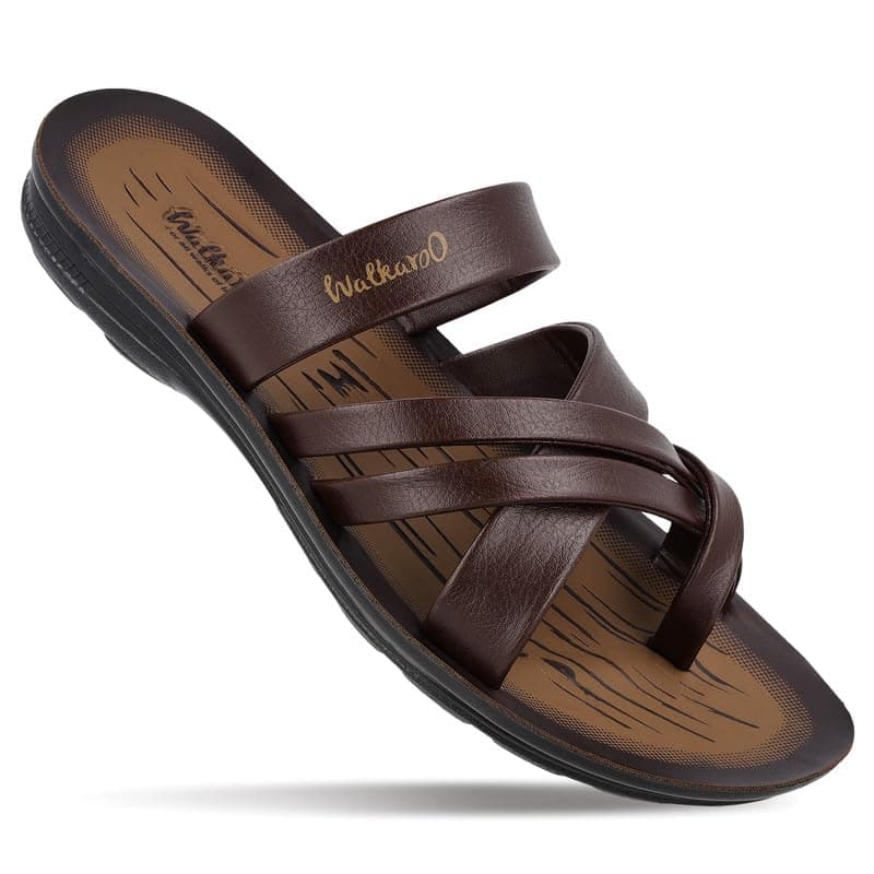 WALKAROO W5687 Mens Sandals for dailywear and regular use for Indoor & Outdoor - Brown