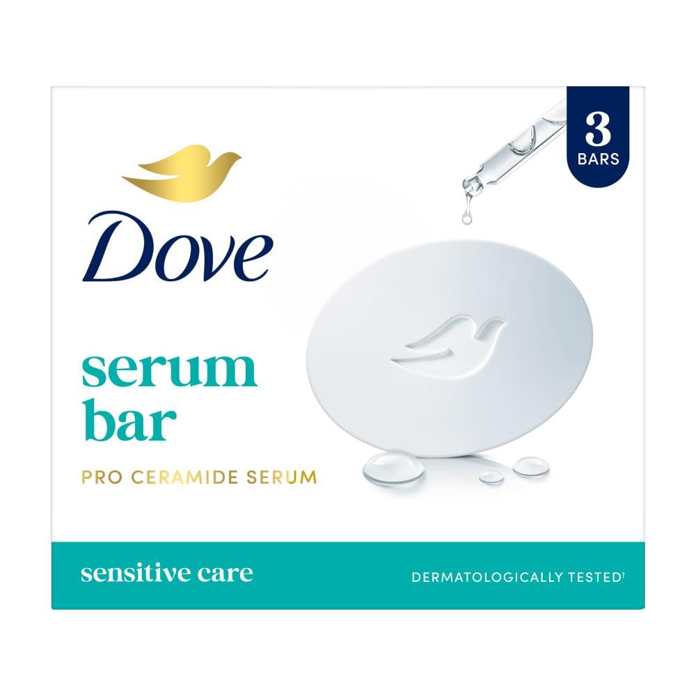 Dove Serum Bar | with Pro-Ceramide Serum | Sensitive Care | 375g (125g x 3)