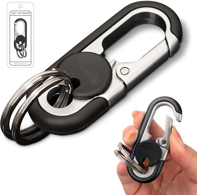 Multifunctional Keychain Carabiner Clip Key Holder for Men & Women, Heavy Duty Metal Zinc Alloy Key Ring Organizer, Quick Release Belt Hook Keychain for Car Bike Home Keys, Stylish Durable