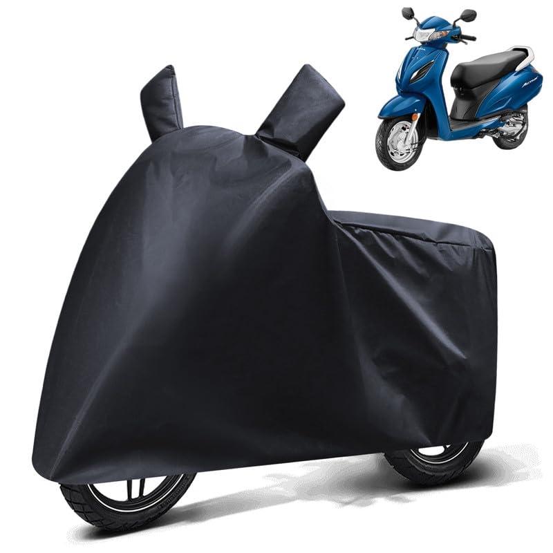 FABTEC Waterproof Scooty Body Cover Compatible with Suzuki Access 125, A1 (Black)