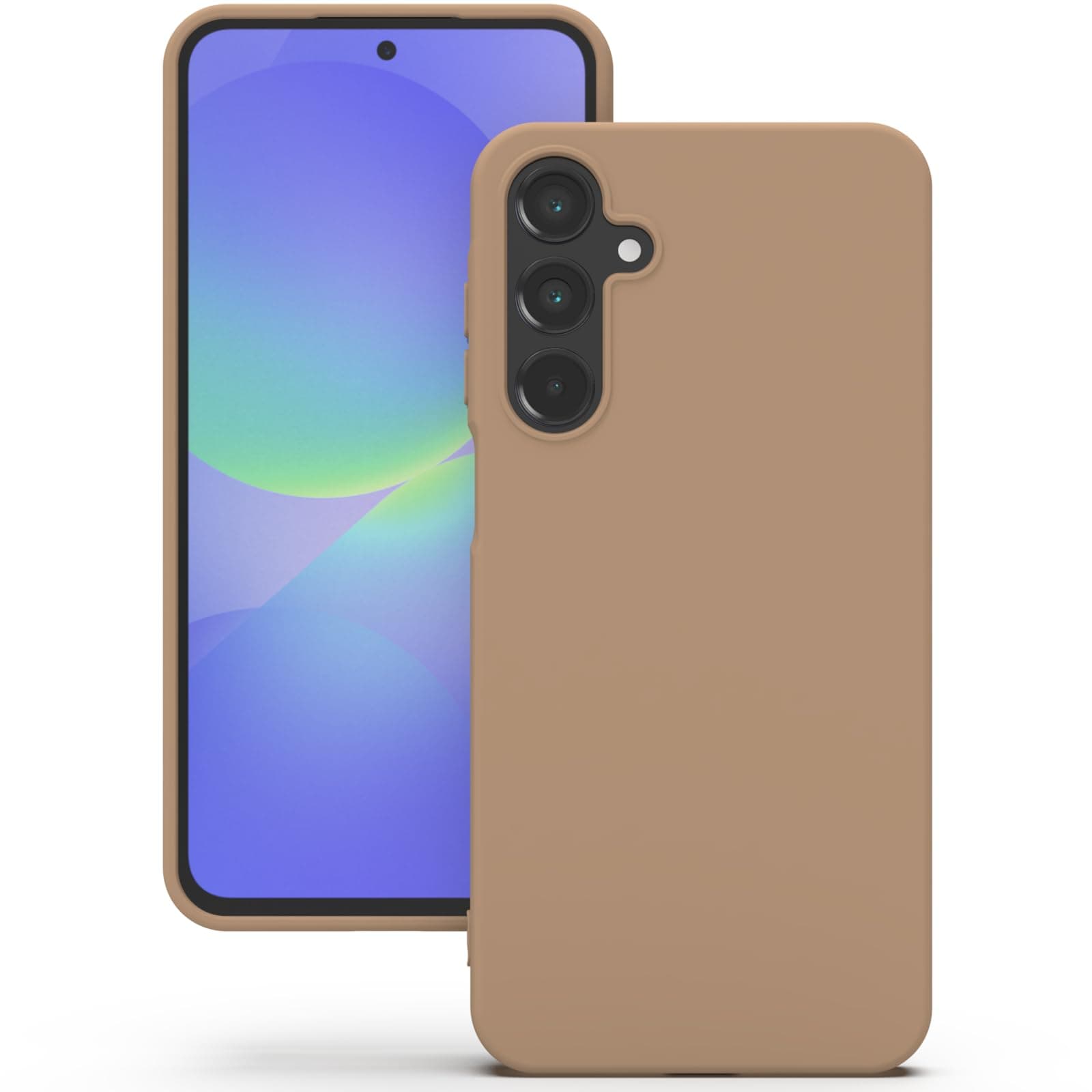YATWIN Silicone Back Case for Samsung Galaxy A36, Soft-Touch Phone Back Cover for Samsung Galaxy A36-Milk Tee, Beige