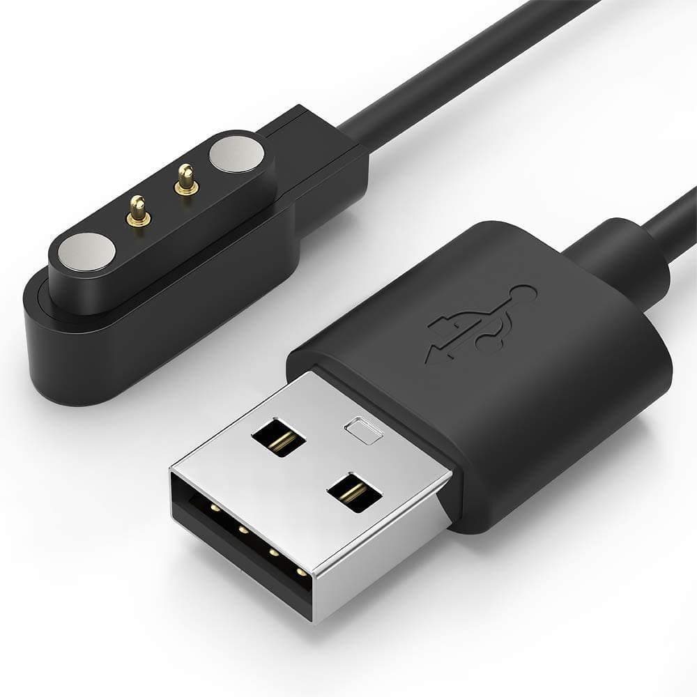 Lapster Smartwatch Usb Type Charging Cable Compatible With Noise, Boat, dizo,f Beatxp, Fast-Track, Ptron 2 Pin Charger Watches (Cable Only)