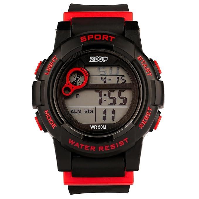 Zoop Digital Watch with Black Case, Digital Dial & Black Strap for Boys Kids, from House of Titan - 16050PP02W