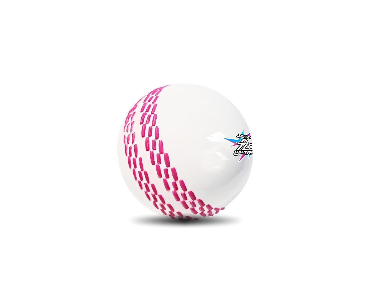 jaspo T-20 Ultra Practice Cricket Ball/Wind Balls (125-130 GMS) for - Indoor & Outdoor Street & Beach Cricket (White)