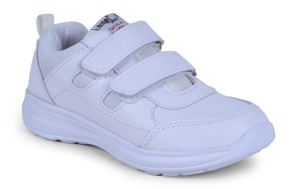 Action School Shoes for Boys & Girls-AGT-52 White-7-Big